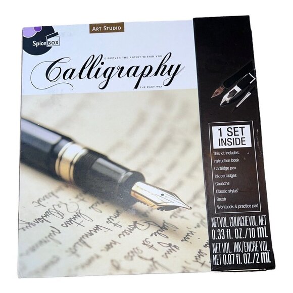 SPICEBOX Adult Art Craft & Hobby Kits Art Studio Calligraphy With 5 Class - Picture 1 of 7